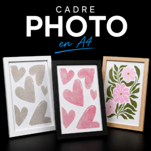 Cadre photo en bois A4